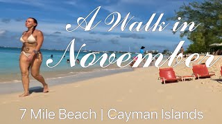 WALK TOUR Exploring  Strolling Along the Scenic Beauty of Cayman Islands 7 Mile Beach on Foot [upl. by Kliman833]