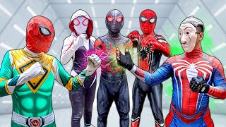 PRO 5 SPIDERMAN Team  Red Hero is a BAD GUY   Funny Action Real Life   By Bunny Life [upl. by Kwarteng]