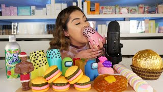 i Tried ASMR Eating BOBA TEA BOBA JELLY TIKTOK CHOCOLATE BOMBS MUKBANG 먹방 [upl. by Bob]