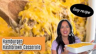 Easy Hamburger Hashbrown casserole Recipe [upl. by Eelannej]