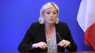 Municipales 2014  Conférence de presse de Marine Le Pen [upl. by Lierbag]