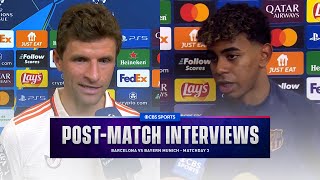 Yamal Muller Flick and Kounde speak after Barcelona beat Bayern  CBS Sports [upl. by Shipp168]