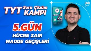 Hücre Zarı Madde Geçişleri Soru Çözümü  21 Günde TYT Biyoloji Kampı5 [upl. by Hays]