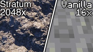 2020 Stratum 2048x vs 16x Vanilla Minecraft [upl. by Naivatco]