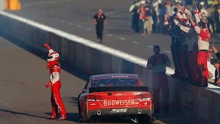 Harvick wins Newman races in on final lap [upl. by Aifos]