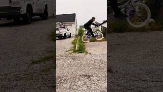 Bmx jump over the wall highest iv got since recovering bmx skatepark bmxfails bmxtricks [upl. by Dj378]