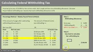 How to Calculate Federal Withholding Tax [upl. by Kimura]