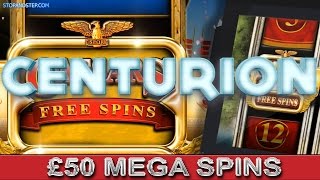 Centurion Slot Machine £50 SPINS with BIG WINNINGS [upl. by Neiviv]