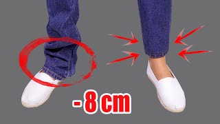 How to hem jeans in 5 minutes while keeping the original hem [upl. by Atikaj]