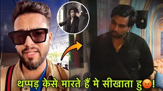 Elvish yadav react on armaan malik vs Vishal Pandey fight big boss ott 3 weekend ka vaar [upl. by Ainoek463]