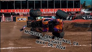 Monster Jam Salinas 5  05  2024 Highlights [upl. by Coralie]