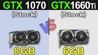 GTX 1070 Vs GTX 1660 Ti  1080p and 1440p  New Games Benchmarks [upl. by Orgel]