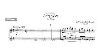 Lowell Liebermann  Gargoyles Op 29 with score [upl. by Alaecim]