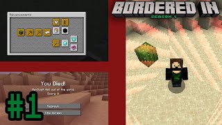 Minecraft but I have to get advancements to expand the border  Bordered in ep1 [upl. by Yllim]