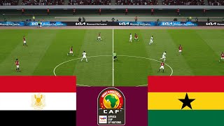 مصر ضد غانا كأس الأمم الأفريقية 2024 مباراة كاملة  محاكاة لعبة فيديو PES 2021 [upl. by Jepson428]