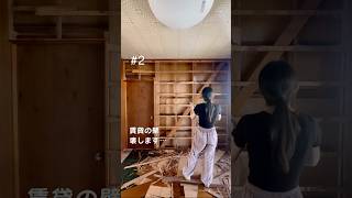 賃貸の壁壊します…賃貸diy 平屋 田舎移住 一人暮らし 解体 [upl. by Cocks529]