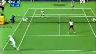 Federer amp Mirka vs Hewitt amp Molik  part 2 [upl. by Ahsen]