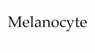 How to Pronounce Melanocyte [upl. by Dijam]