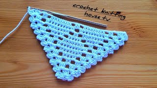 wow❗️regardez la beauté de ce châle élégant facile pour débutants châle triangle au crochet [upl. by Charlot]