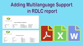 RDLC Report Multiple Language  Dotnet Core  Reporting [upl. by Eyram]