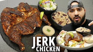 Jerk Chicken with Rice amp Sauce  Halal Chefs Jerk Chicken [upl. by Ivatts]