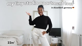 my tiny studio apartment tour in düsseldorf germany  22m² [upl. by Alexandr]