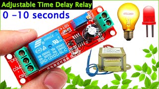 Mini NE555 12V Adusjustable Time Delay Relay Module 010 seconds Monostable Delay Switch  HW010 [upl. by Aleehs171]