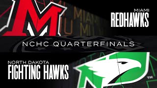 UND Hockey  Highlights vs Miami NCHC Quarterfinals Game 2  31624 [upl. by Akiraa]