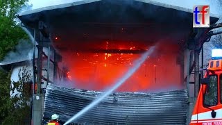 BIG FIRE Lumbermill  Großbrand Altes Sägewerk Sulzbach ad Murr 27052016 [upl. by Ihdin950]