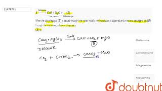 A oversetCalcinationrarr CaO  MgO  undersetColourless gasB When the colourless gas B [upl. by Susana559]