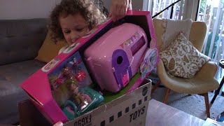 Barbie Chelsea Camper Set Unboxing and Review [upl. by Novart]