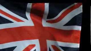 UK Flag Flying Slow Motion United Kingdom Union Jack Waving on High Speed Video Camera in Slowmo HD [upl. by Namyaw107]