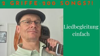 2 Griffe  200 Songs Einfache Liedbegleitung auf der Gitarre [upl. by Chase]