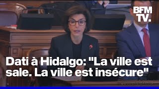 quot12000 parisiens quittent la capitale chaque annéequot au conseil de Paris Dati face à Hidalgo [upl. by Viva]