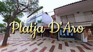 A virtual tour of the colorful streets of Platja dAro Costa Brava Spain [upl. by Elay]