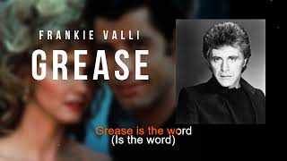 Grease  Frankie Valli  Karaoke [upl. by Nagard]