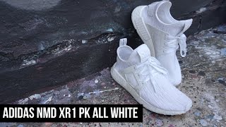 THE SNKRS  ADIDAS NMD PK XR1 ALL WHITE [upl. by Adelaida]