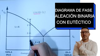 DIAGRAMA DE FASES  ALEACIÓN BINARIA CON EUTÉCTICO [upl. by Mohamed763]