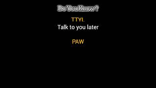 TTYL JK Full Meaning  WhatsApp Chatting Short Words  Make Chatting Intresting english [upl. by Nimesay]