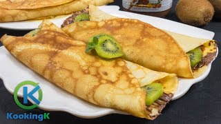 Chocolate Crepes with Kiwi Fruit Recipe by KooKingK [upl. by Gypsy466]