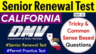 California DMV Senior Renewal Test 2024  DMV Written Test 2024 californiadmvtest [upl. by Peggy]