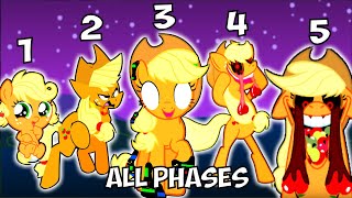 Applejack ALL PHASES  Friday Night Funkin vs My Little Pony [upl. by Alfeus]