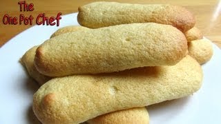 How to make Savoiardi Italian Sponge Finger Biscuits  One Pot Chef [upl. by Otxis]