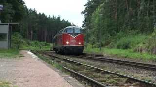 Eisenbahnnostalgie  ehemals V 180  heute 228 501 der WFL in Börnecke u Blankenburgmpg [upl. by Eiggam]