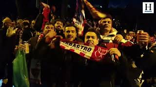 🚌​ ¡QUÉ RECIBIMIENTO al BARBASTRO y al BARÇA [upl. by Ynned]