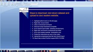 PreXion Training Tips DICOM Upload to CBCTReaderscom [upl. by Vladamar57]