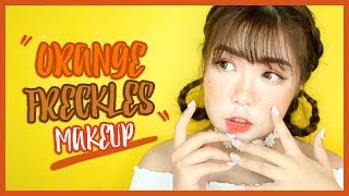 Orange Freckles Makeup  theChency [upl. by Hpotsirhc]