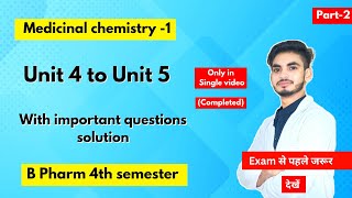 Medicinal chemistry b pharm 4th sem important questions। With solution Notes। Part2।Shahruddin khan [upl. by Acinoev631]