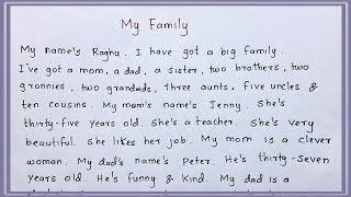 My family  How to write an essay about a family   family  Niftys English [upl. by Rengaw735]