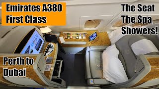 Trip Report Emirates First Class A380 Perth to Dubai [upl. by Leval]